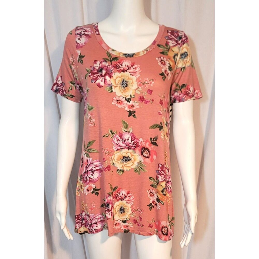 Lilypad Floral and Stripped Top - Size M